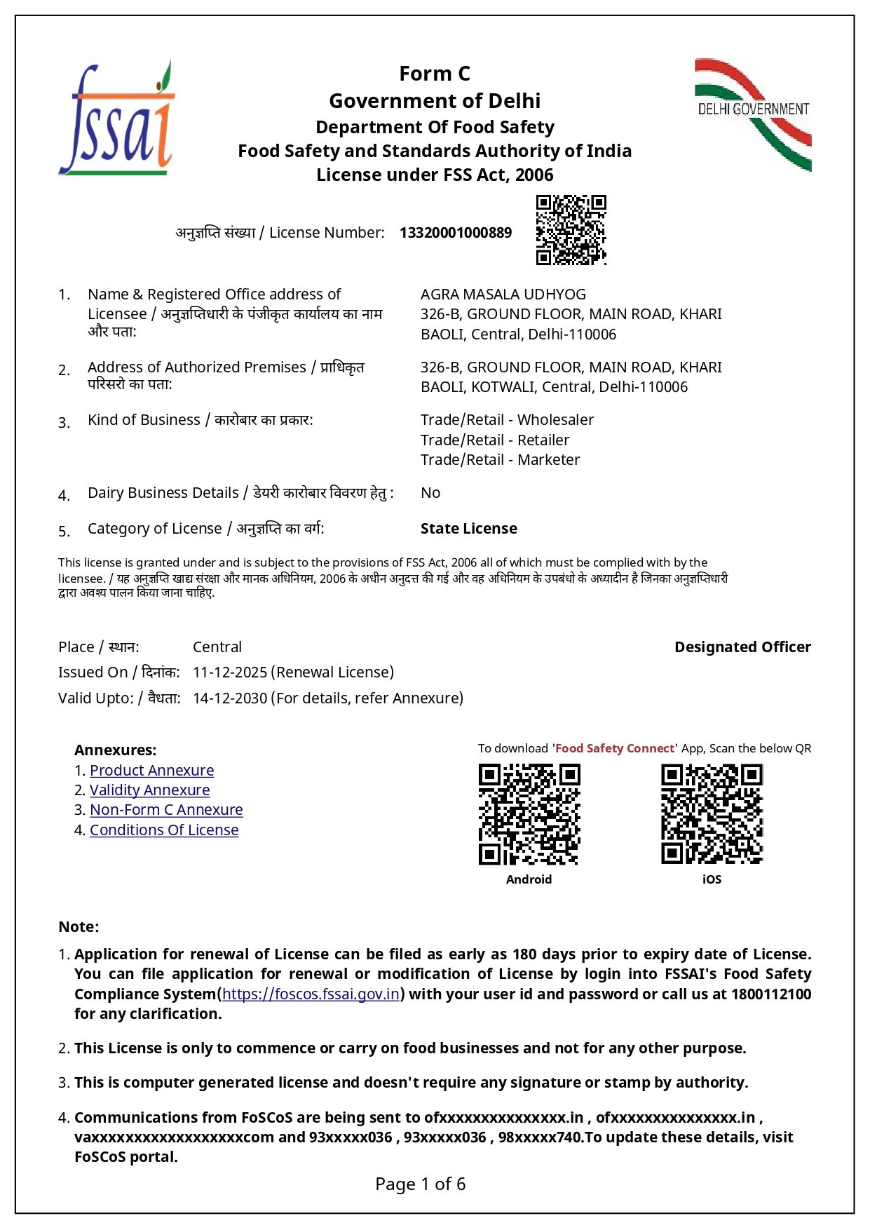 FSSAI Registration